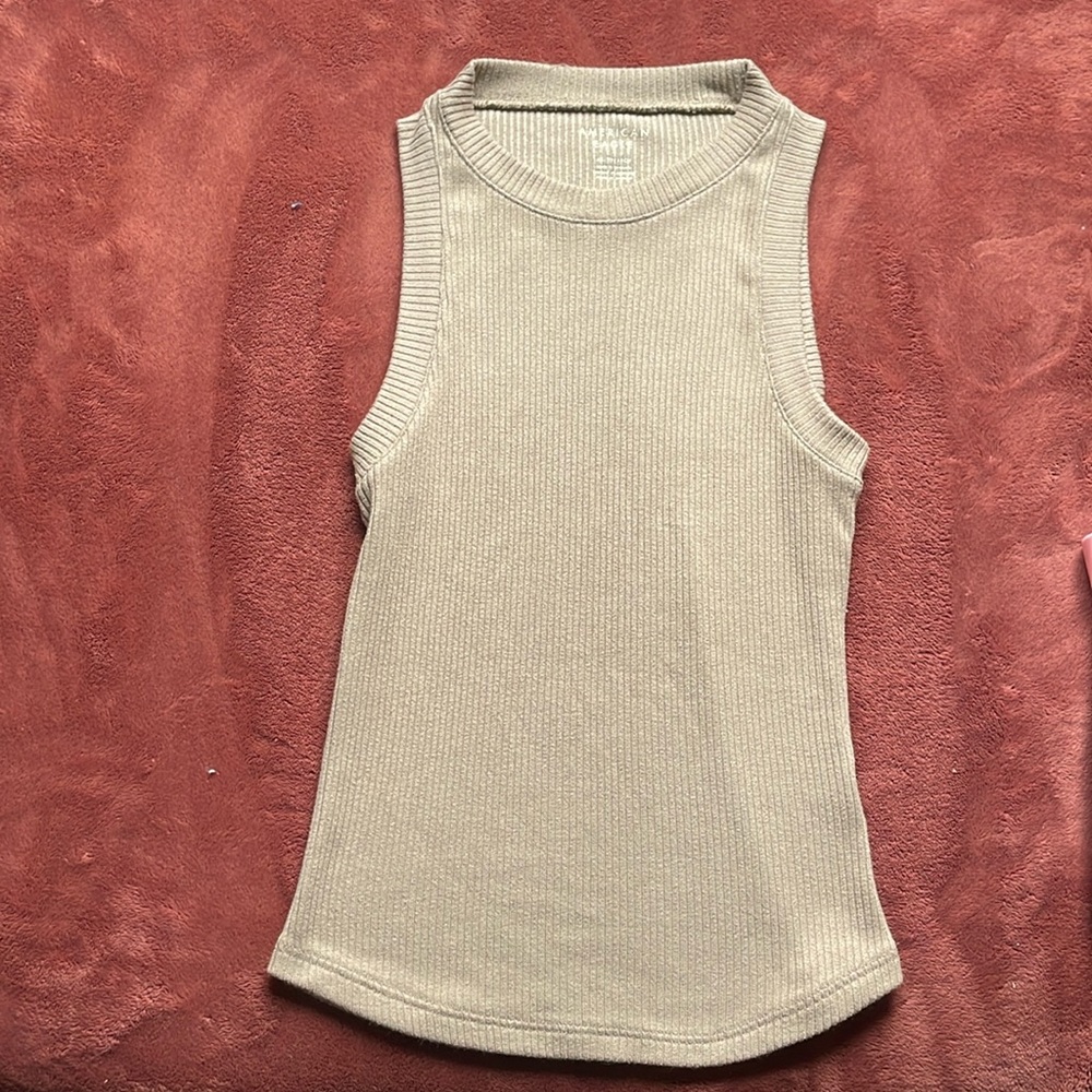 American eagle light brown tank top.